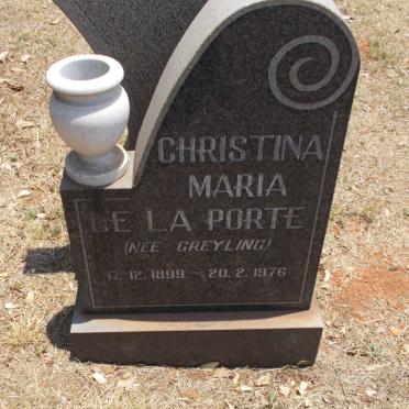PORTE Christina Maria, de la nee GREYLING 1899-1976
