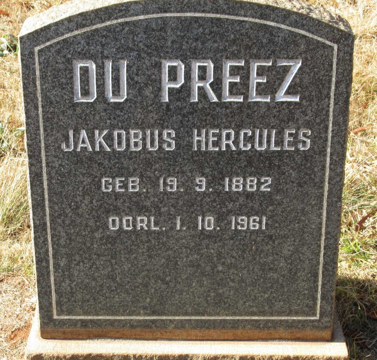 PREEZ Jakobus Hercules, du 1882-1961