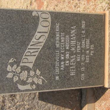 PRINSLOO Helena Johanna nee PENTZ 1911-1968
