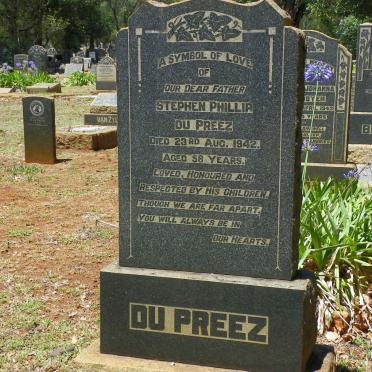 PREEZ Stephen Phillip, du -1942