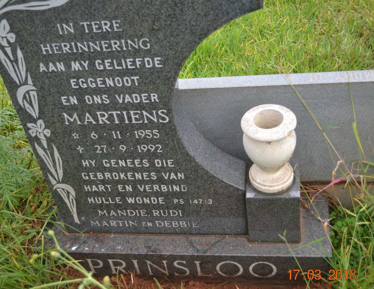 PRINSLOO Martiens 1955-1992