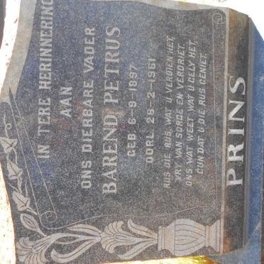 PRINS Barend Petrus 1897-1961