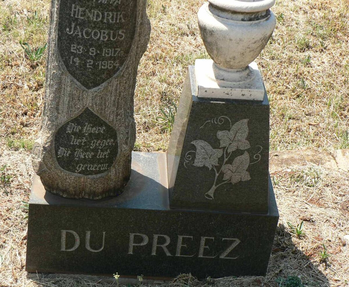 PREEZ Hendrik Jacobus, du 1917-1964