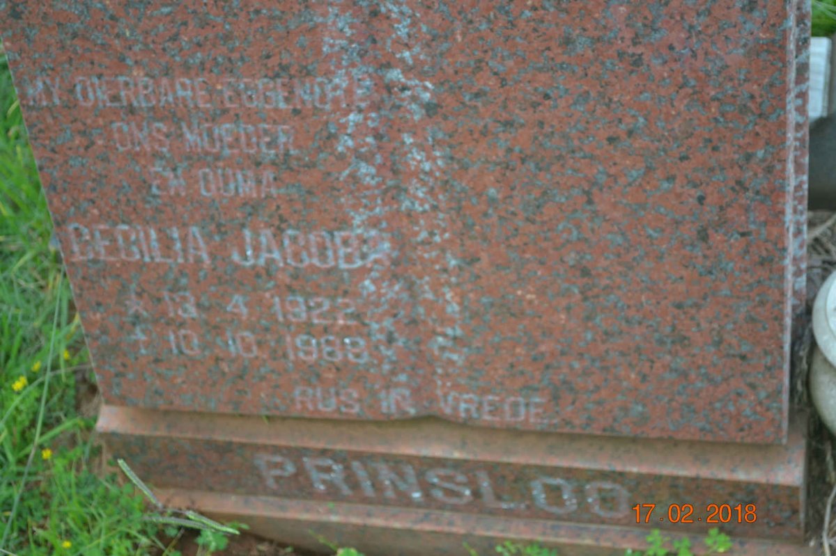 PRINSLOO Cecilia Jacoba 1922-1988