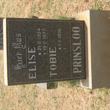PRINSLOO Tobie 1936- &amp; Elise 1934-1977