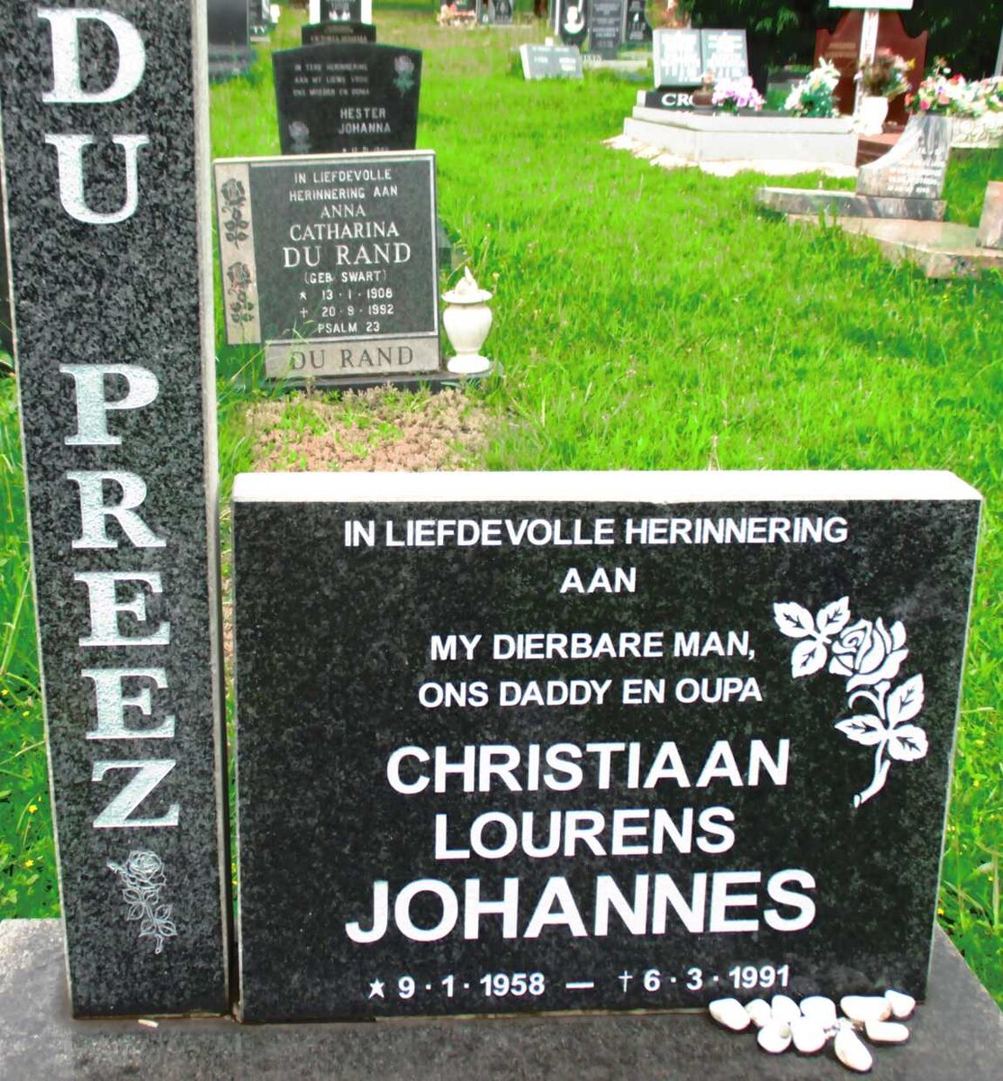 PREEZ Christiaan Lourens Johannes, du 1958-1991