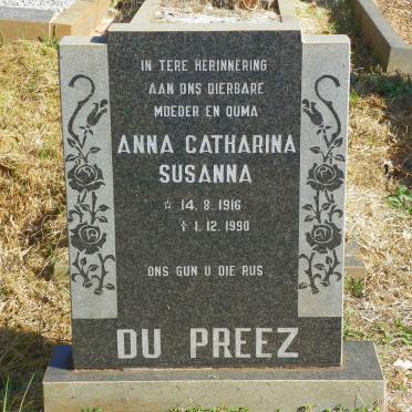 PREEZ Anna Catharina Susanna, du 1916-1990