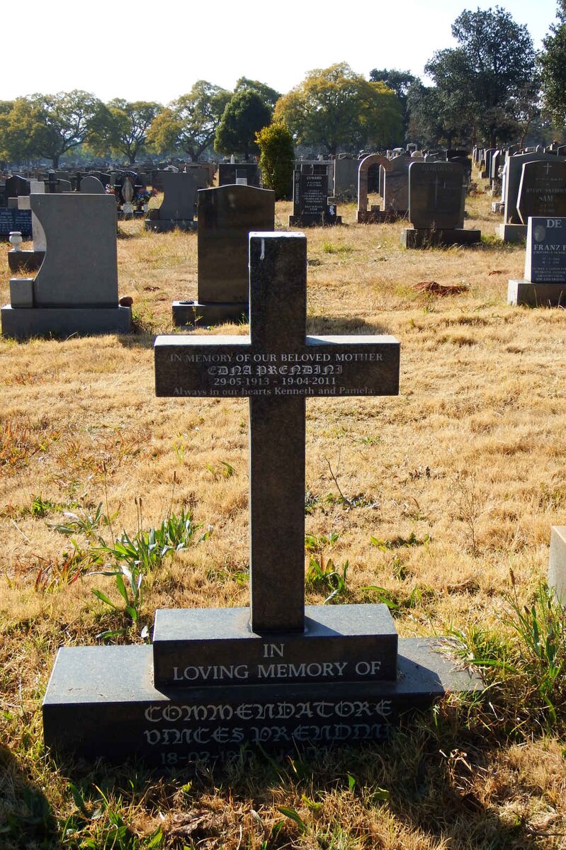 PRENBINI Commendatore Vinces 1910-1996 &amp; Edna 1913-2011