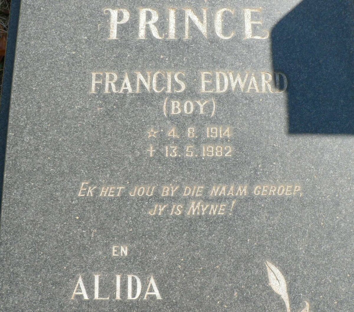 PRINCE Francis Edward 1914-1982