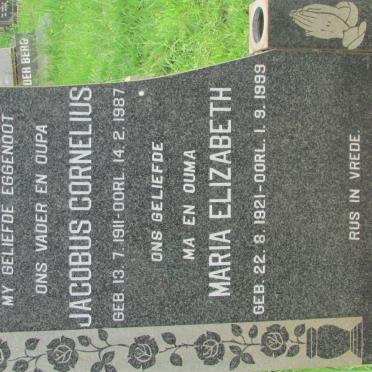 PREEZ Jacobus Cornelius, du 1911-1987 &amp; Maria Elizabeth 1921-1999