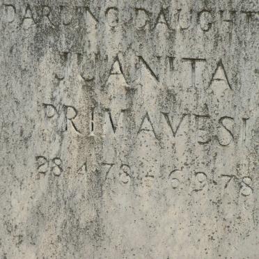 PRIMAVESI Juanita 1978-1978