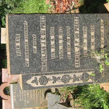 PREEZ Herculaas J.C., du 1895-1952 :: DU PREEZ Daniel J.P. 1919-1951