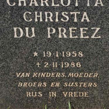 PREEZ Charlotta Christa, du 1958-1986