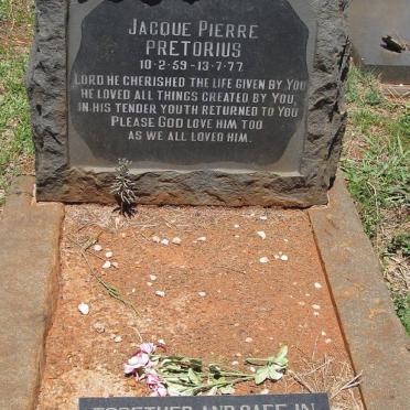 PRETORIUS Maryann Catherine 1925-1981 :: PRETORIUS Jacque Pierre 1959-1977