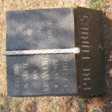 PRETORIUS Johanna M.C. 1891-1977