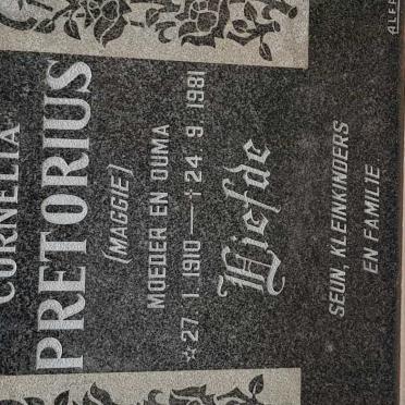 PRETORIUS Martha Margaretha Cornelia 1910-1981