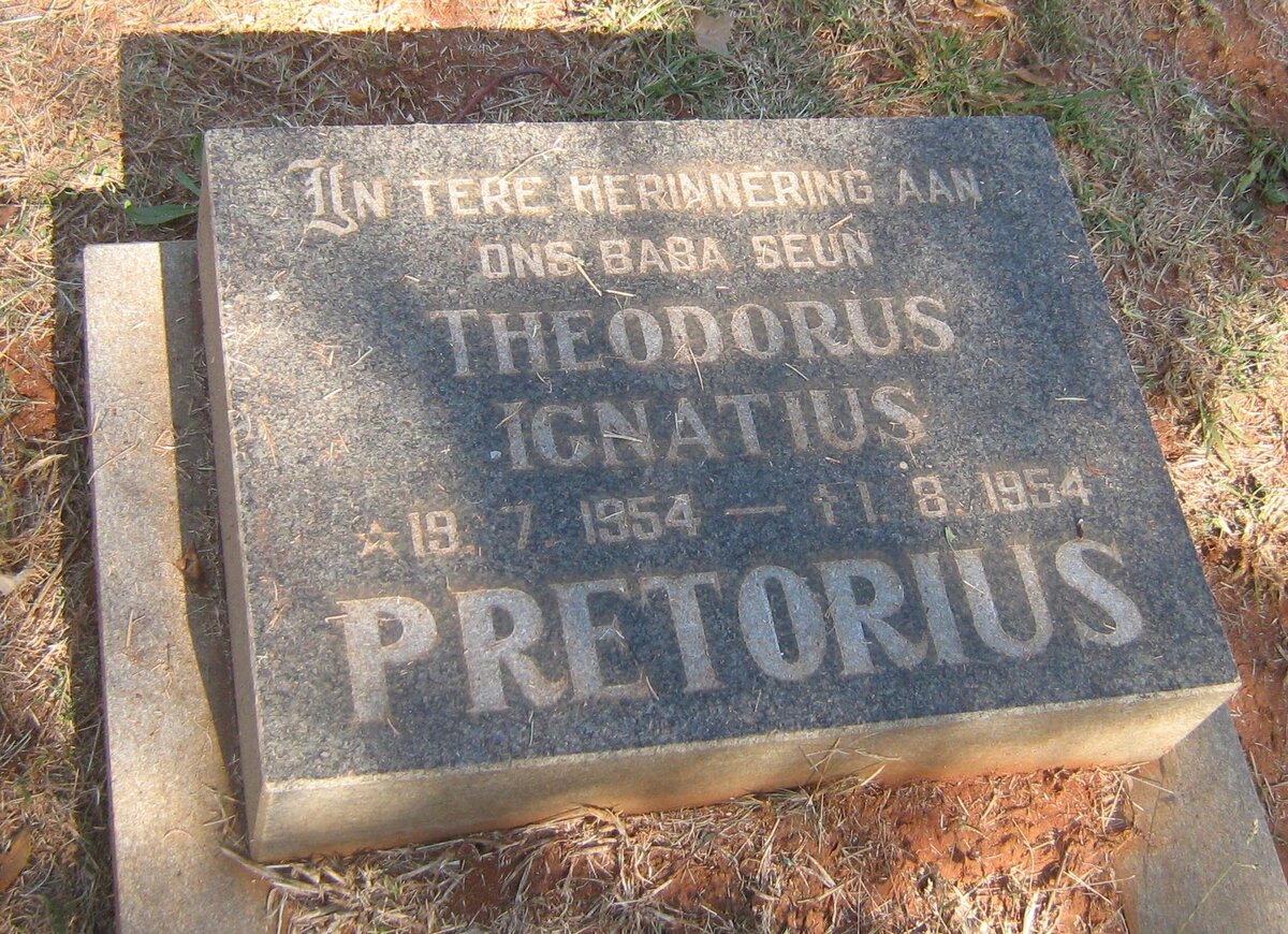 PRETORIUS Theodorus Ignatius 1954-1954