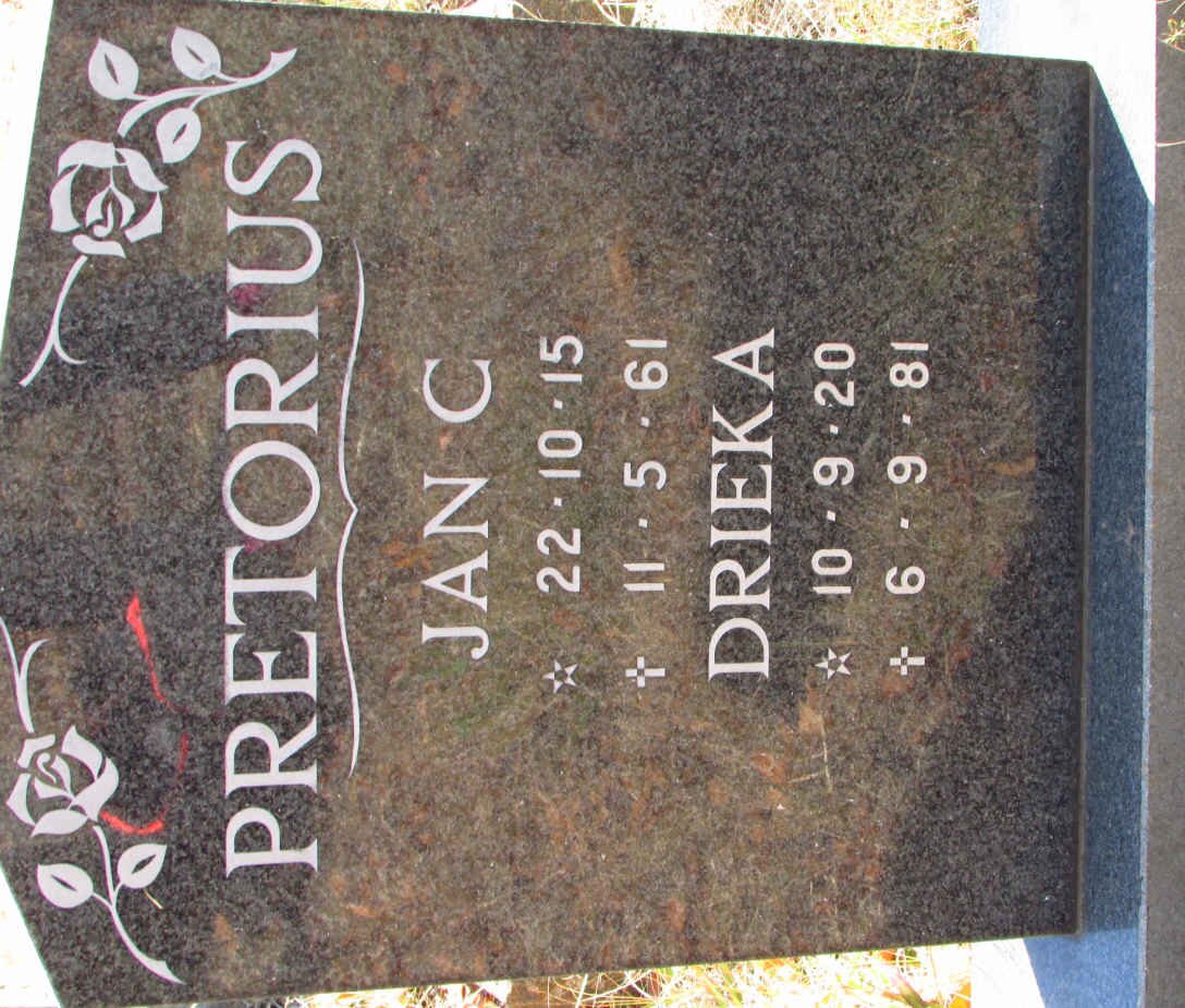 PRETORIUS Jan C. 1915-1961 &amp; Drieka 1920-1981