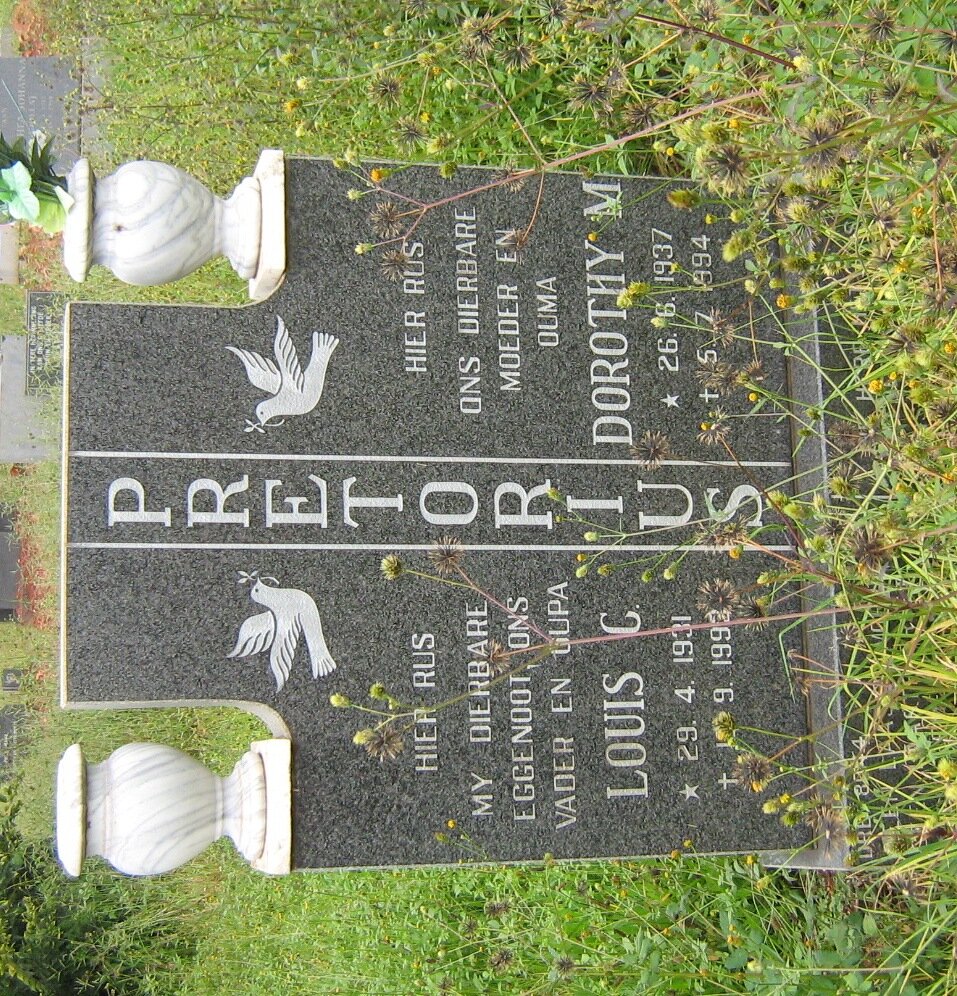 PRETORIUS Louis C. 1931-1993 &amp; Dorothy M. 1937-1994