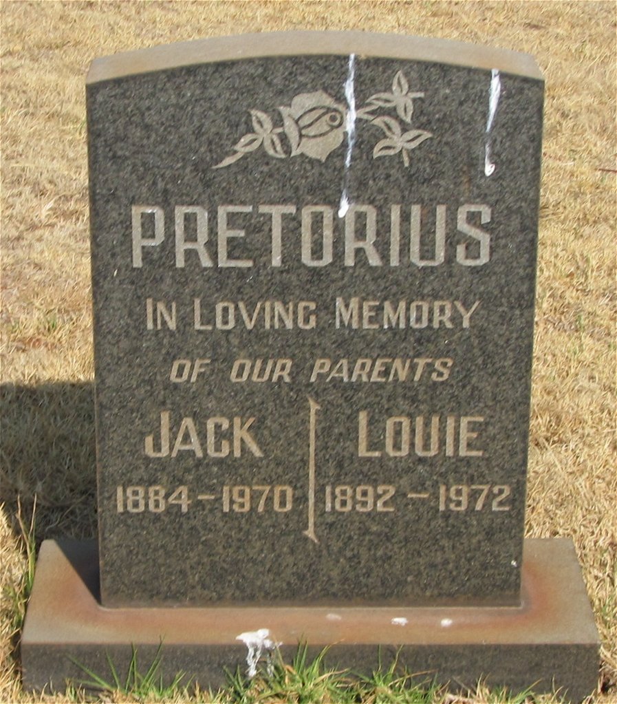 PRETORIUS Jack 1884-1970 &amp; Louie 1892-1972