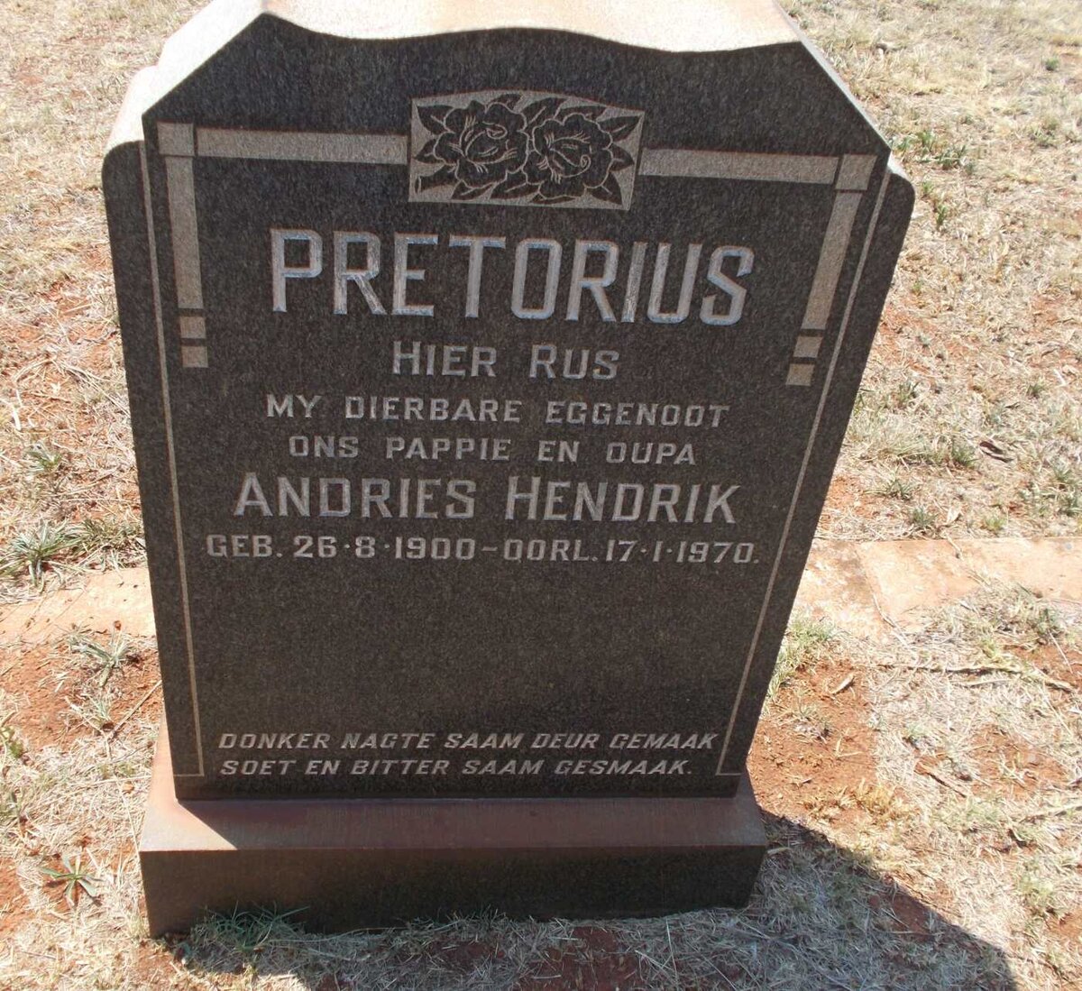 PRETORIUS Andries Hendrik 1900-1970