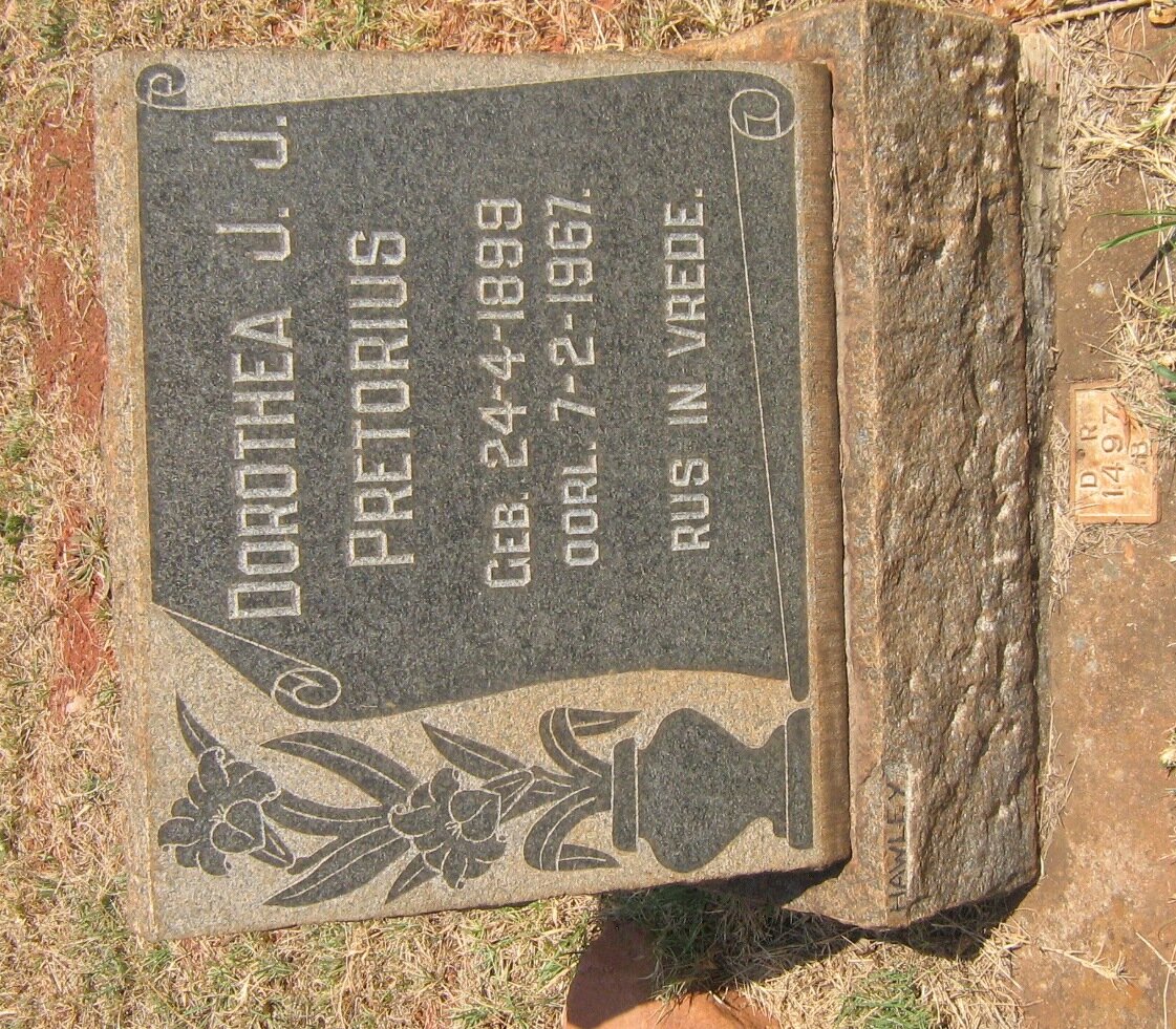 PRETORIUS Dorothea J.J. 1899-1967