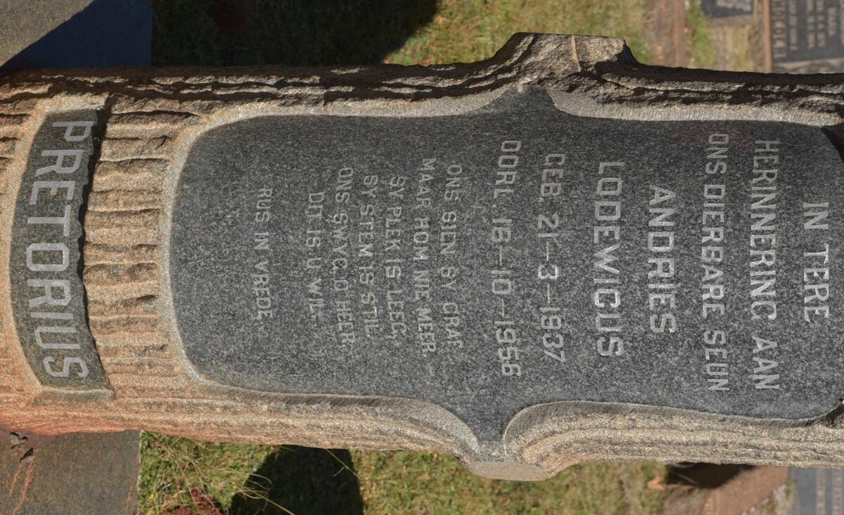 PRETORIUS Andries Lodewicus 1937-1956