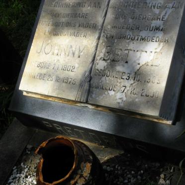 PRETORIUS Johnny 1902-1975 &amp; Bettie 1905-2000