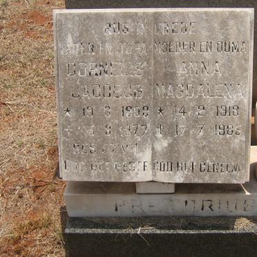 PRETORIUS Cornelis Jacobus 1908-1977 &amp; Anna Magdalena 1918-1985