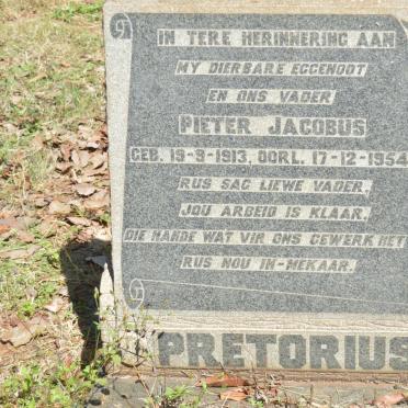 PRETORIUS Pieter Jacobus 1913-1954