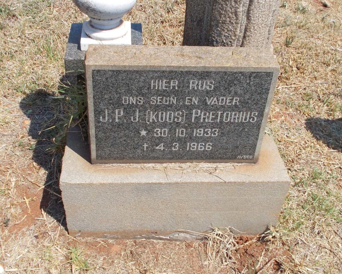 PRETORIUS J.P.J. 1933-1966