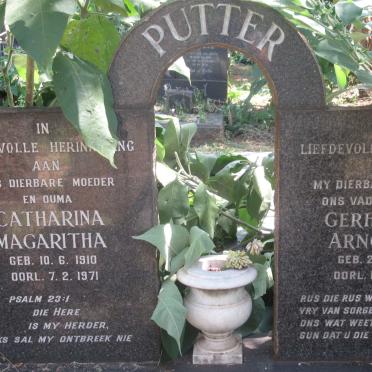 PUTTER Gerhardus Arnoldus 1905-1968 &amp; Catharina Magaritha 1910-1971