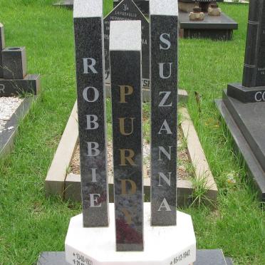PURDY Robbie 1933-1991 &amp; Suzanna 1942-