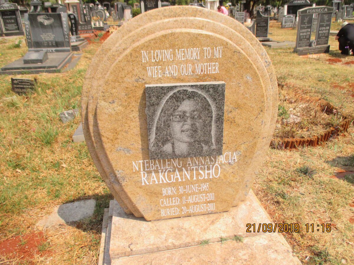 RAKGANTSHO Ntebaleng Annastacia 1965-2011