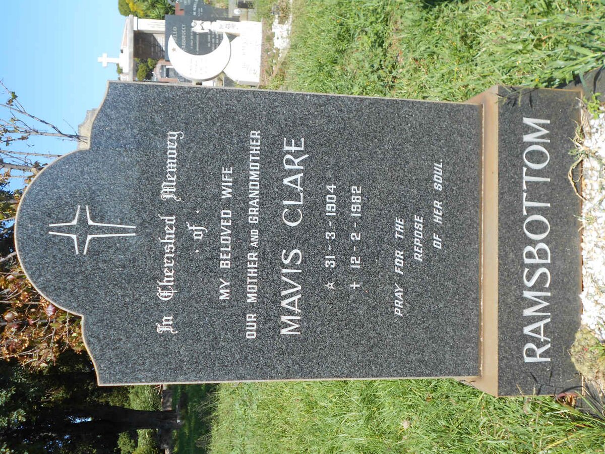 RAMSBOTTOM Oliver Edward 1901-1999 &amp; Mavis Clare 1904-1982