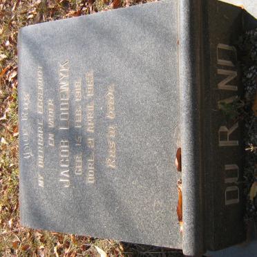 RAND Jacob Lodewyk, du 1918-1963