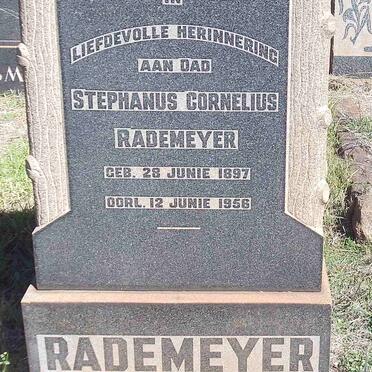 RADEMEYER Stephanus Cornelius 1897-1956