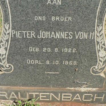 RAUTENBACH Pieter Johannes von H. 1922-1958