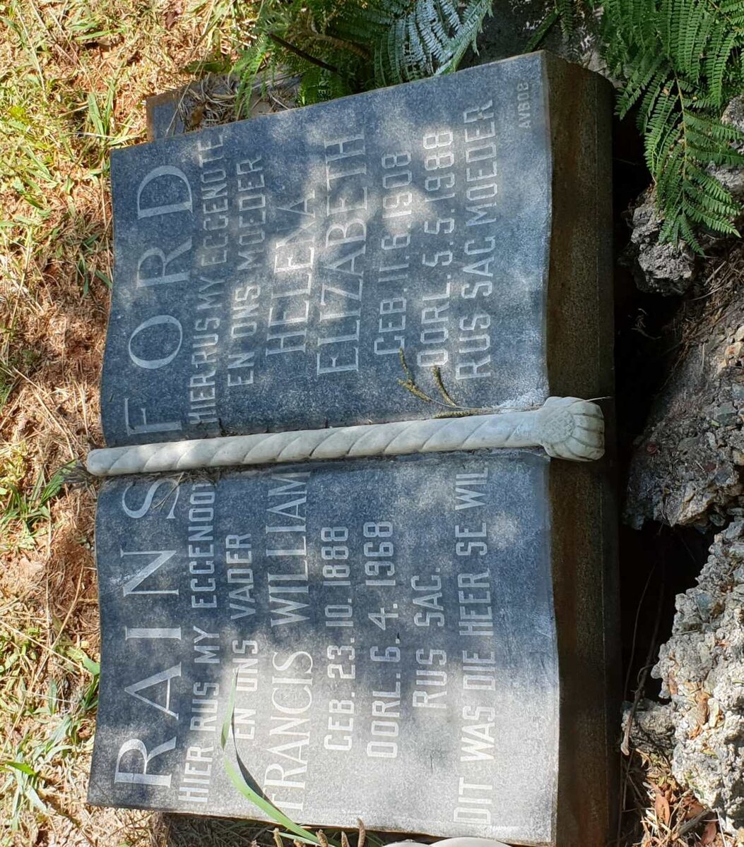 RAINSFORD Francis William 1888-1968 &amp; Helena Elizabeth 1908-1988