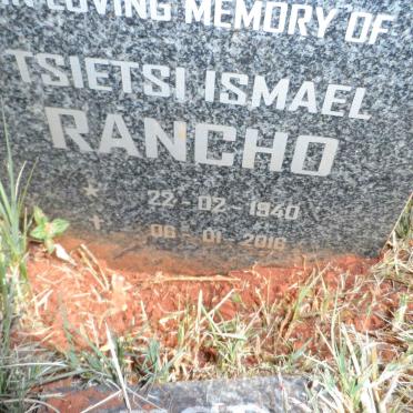 RANCHO Ishmael Tsietsi 1940-2016