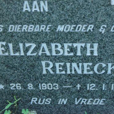 REINECKE Elizabeth 1903-1982