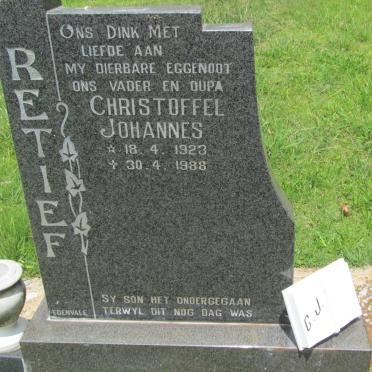 RETIEF Christoffel Johannes 1923-1988