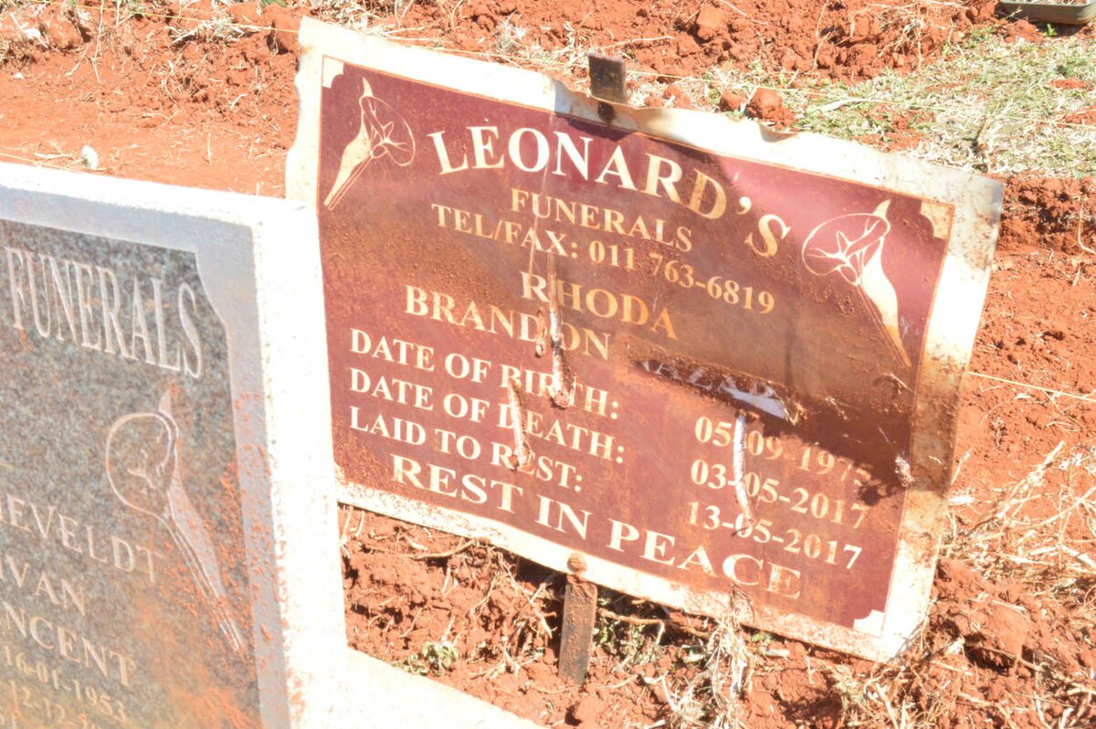 REYNEVELDT Ivan Vincent 1953-2020 :: RHODA Brandon Nazar 1975-2017