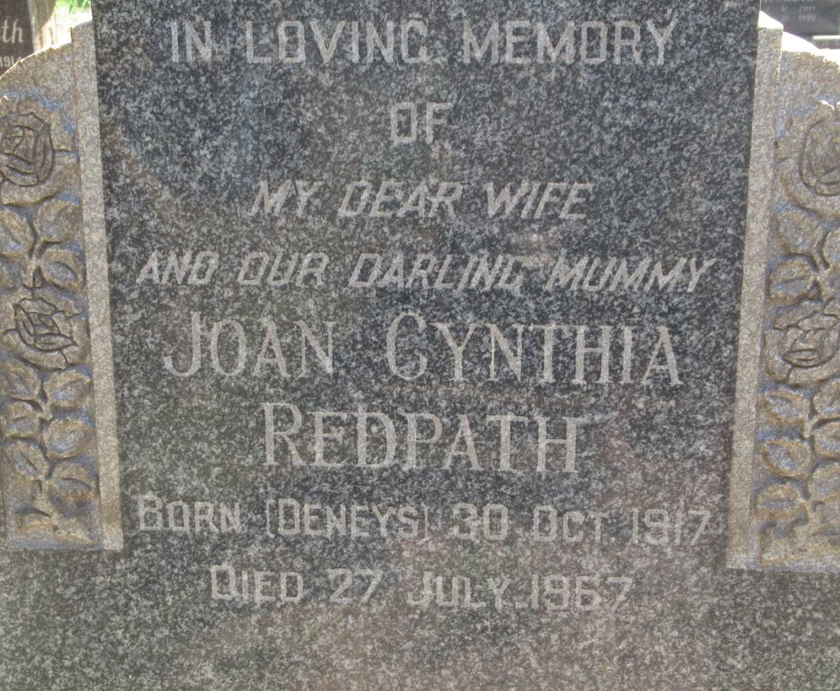 REDPATH Joan Cynthia nee DENYS 1917-1967