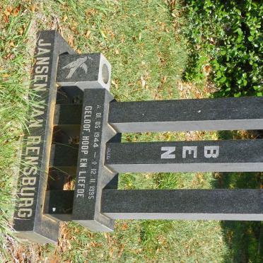RENSBURG Ben, Jansen van 1944-1995