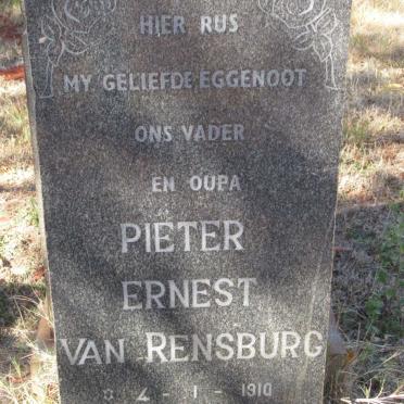 RENSBURG Pieter Ernest, van 1910-1974