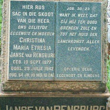 RENSBURG, van :: JANSE(N) VAN RENSBURG