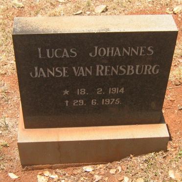 RENSBURG Lucas Johannes, Janse van 1914-1975
