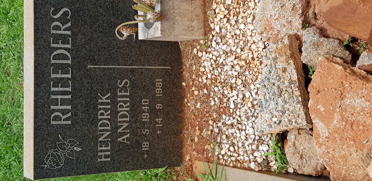 RHEEDERS Hendrik Andries 1940-1981