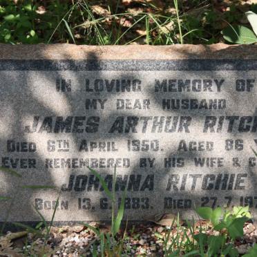 RITCHIE James Arthur -1950 &amp; Johanna 1883-1970